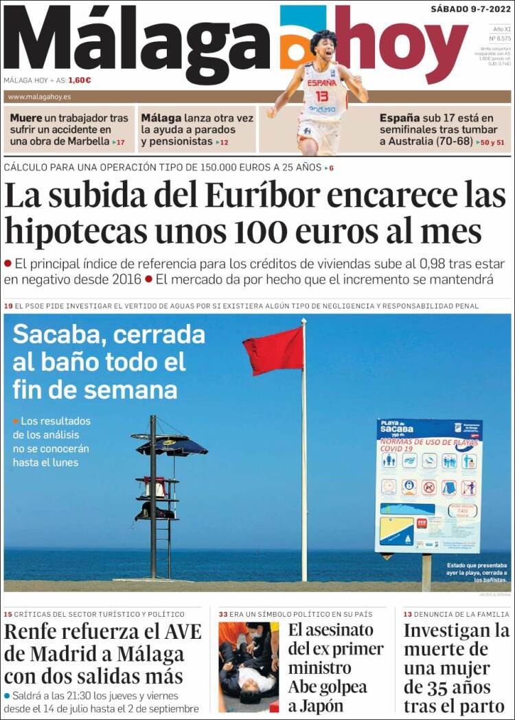 Portada de Málaga Hoy (Spain)