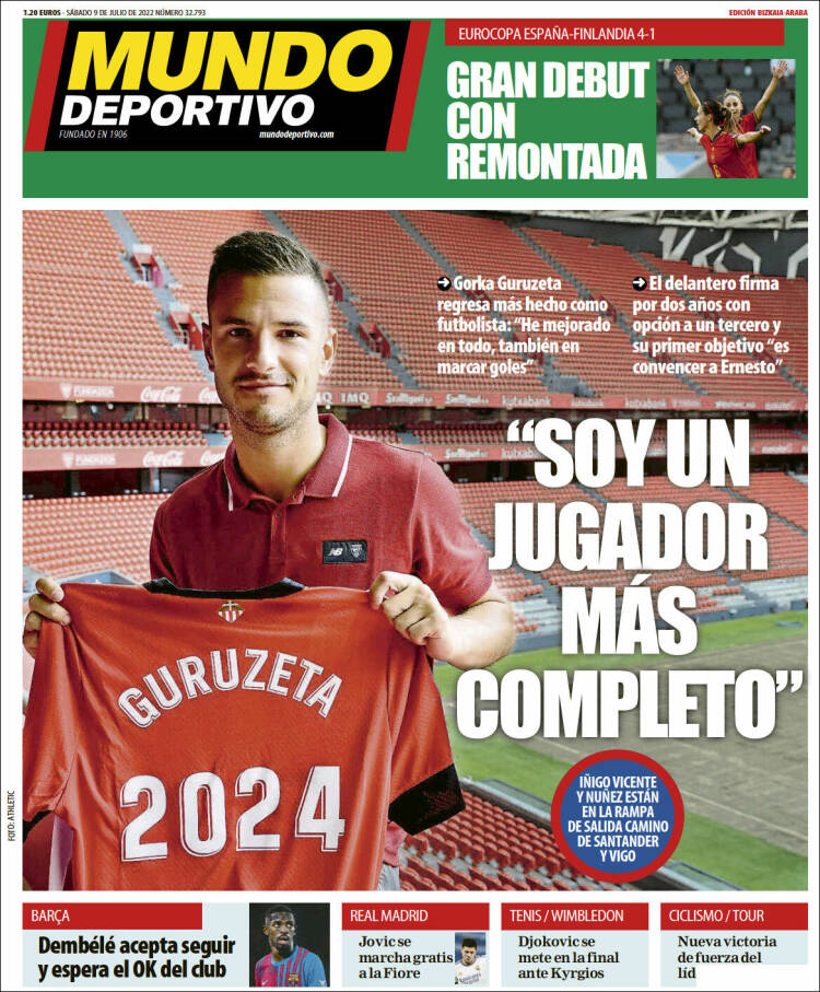 Portada de Mundo Deportivo Bizkaia (Spain)