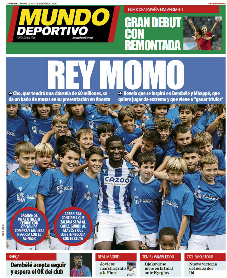 Portada de Mundo Deportivo Gipuzkoa (Spain)