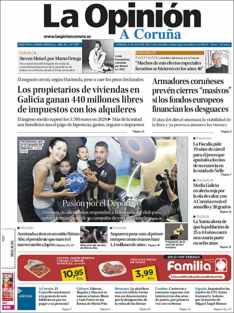 Portada de La Opinión de A Coruña (Spain)