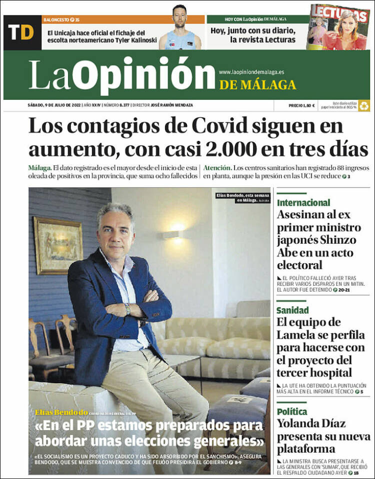 Portada de La Opinión de Málaga (Spain)