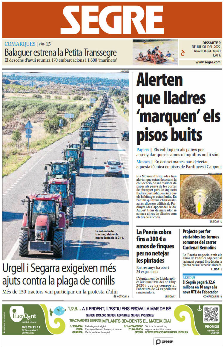 Portada de Segre (Spain)