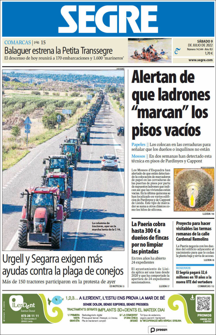 Portada de Segre  (Spain)