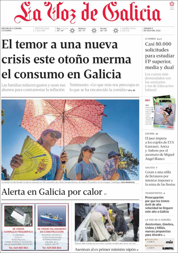 Portada de La Voz de Galicia (Spain)