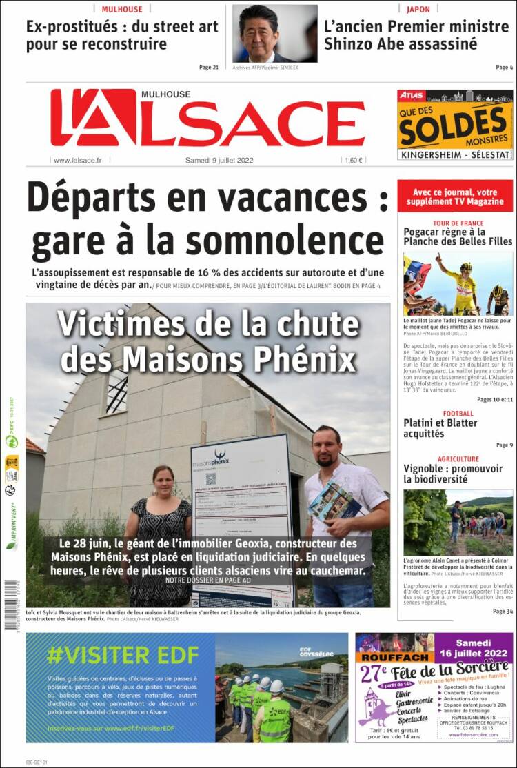 Portada de Journal L'Alsace (France)