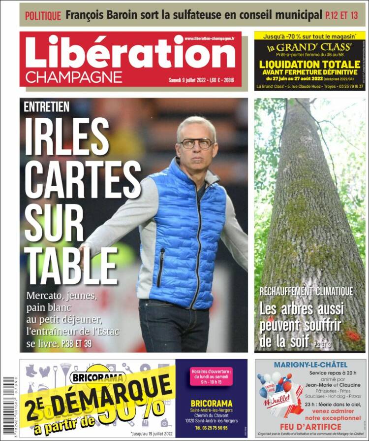 Portada de Libération Champagne (France)