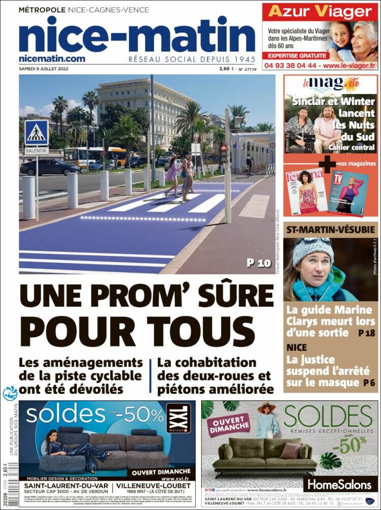 Portada de Nice-Matin (France)