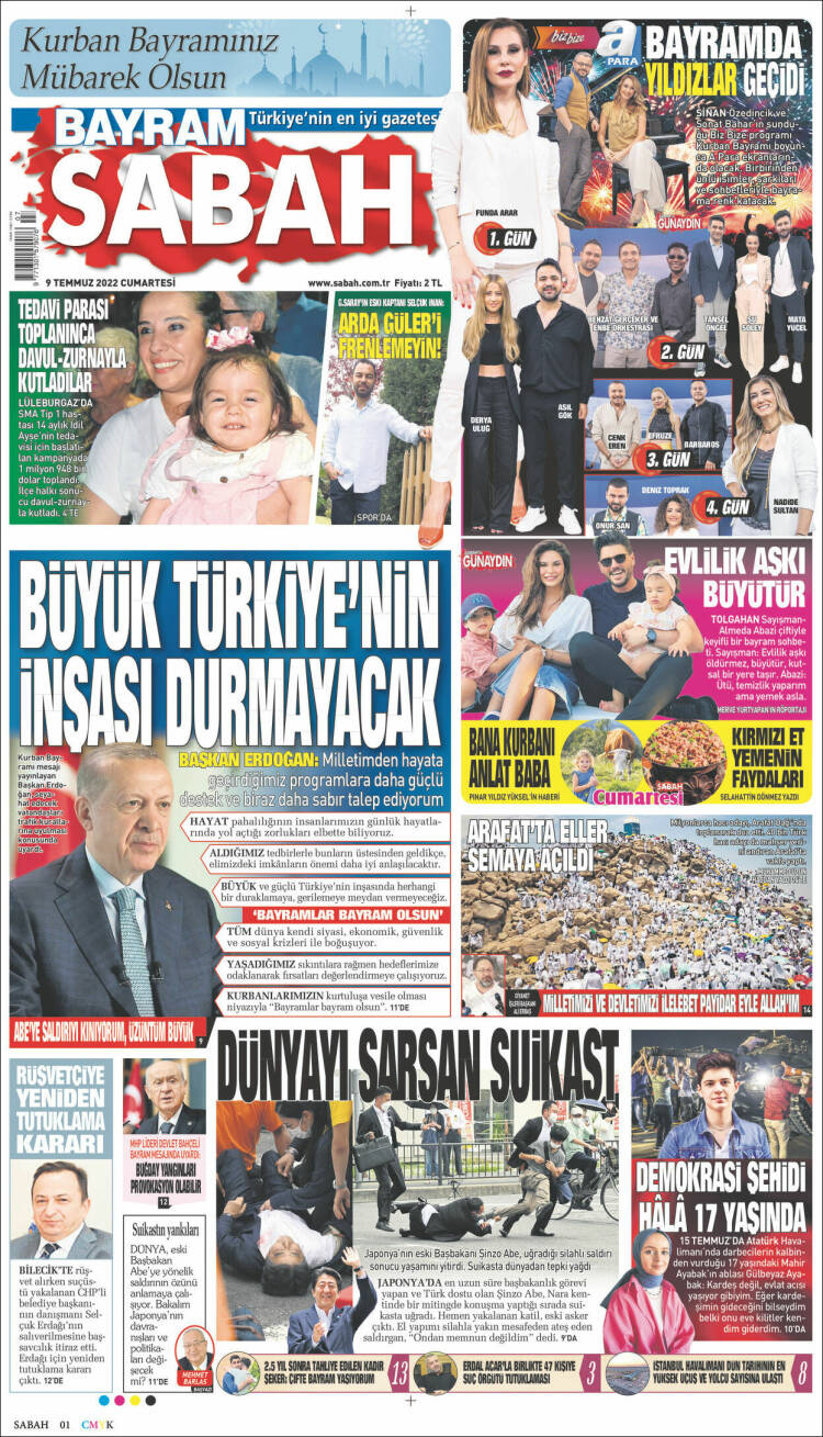 Portada de Sabah (Turquie)
