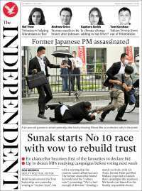 Portada de The Independent (Royaume-Uni)