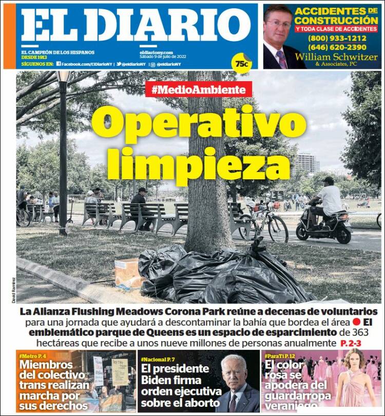 Portada de El Diario NY (USA)