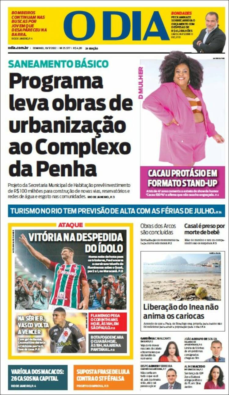 Portada de O Dia (Brasil)