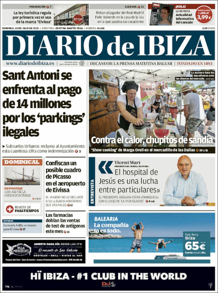 Portada de Diario de Ibiza (España)