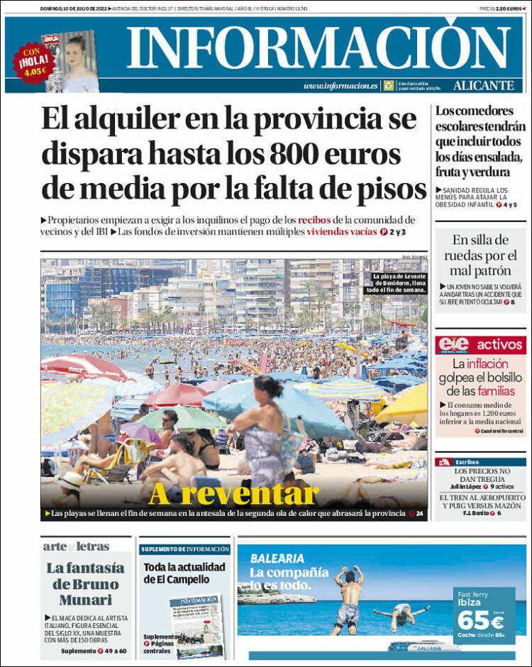 Portada de Diario Información (España)