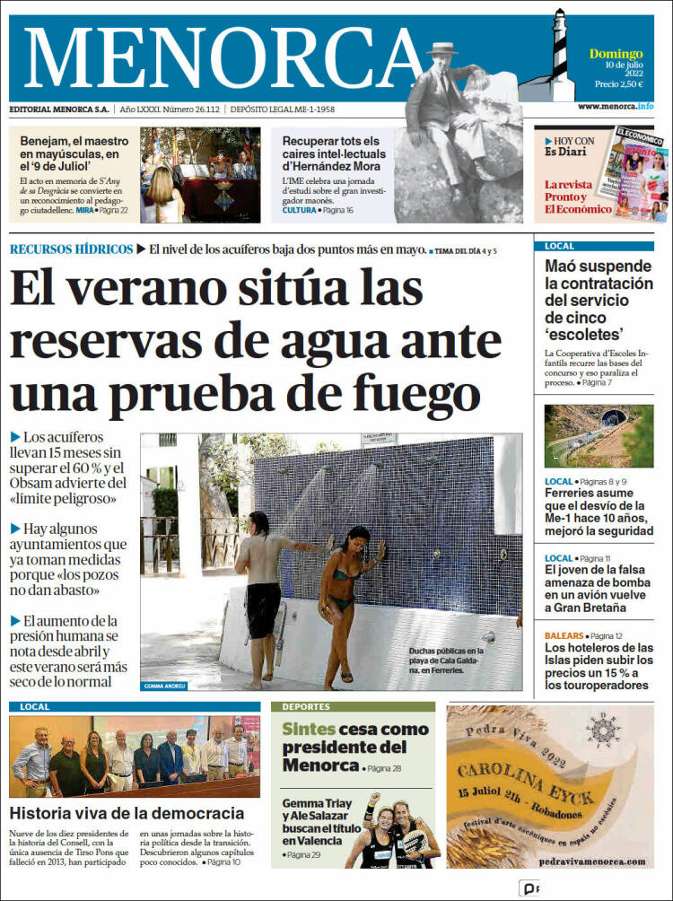 Portada de Menorca - Diario Insular (España)