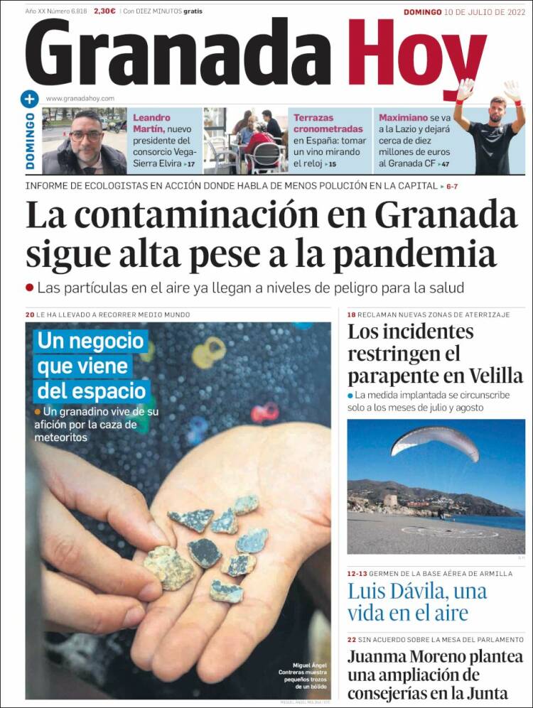 Portada de Granada Hoy (España)