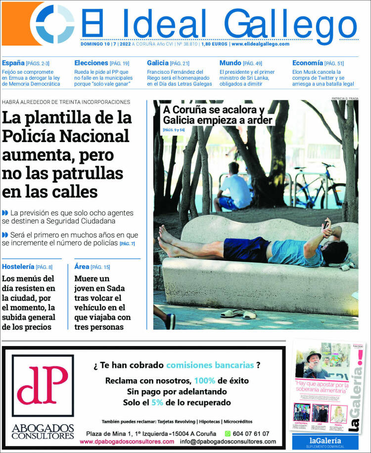 Portada de El Ideal Gallego (España)