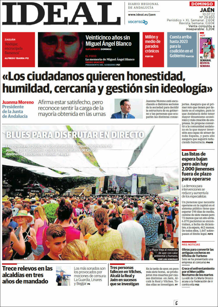 Portada de El Ideal de Jaén (España)