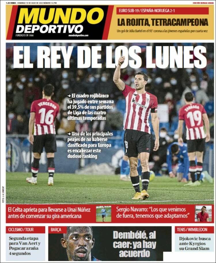 Portada de Mundo Deportivo Bizkaia (España)