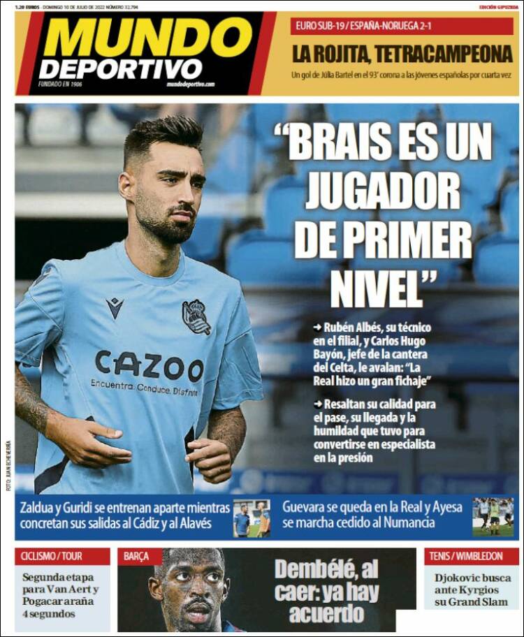 Portada de Mundo Deportivo Gipuzkoa (España)