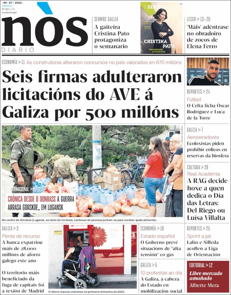 Portada de Nòs Diario (España)