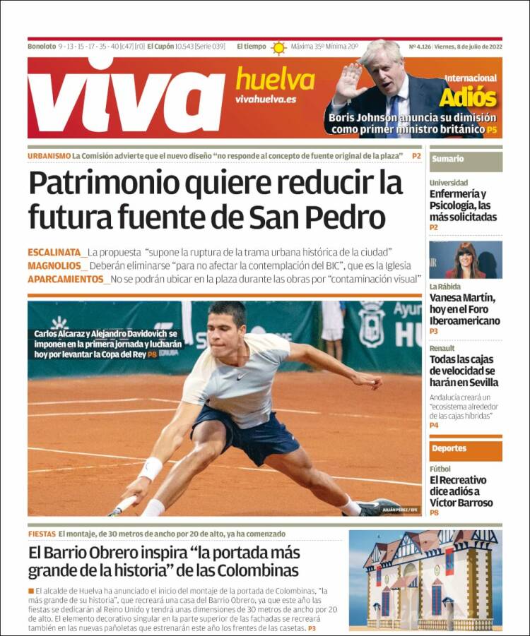 Portada de Viva Huelva (España)