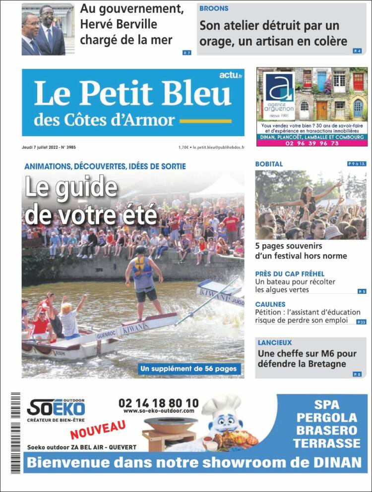 Portada de Le Petit Bleu (Francia)
