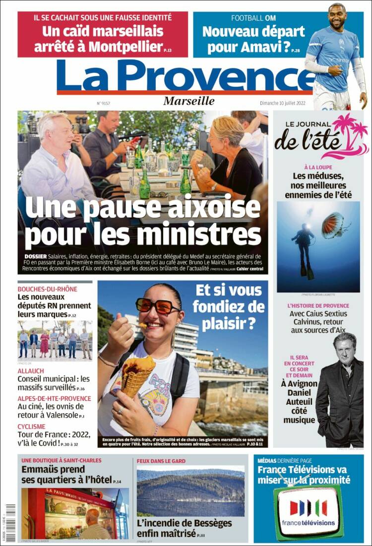 Portada de La Provence (Francia)