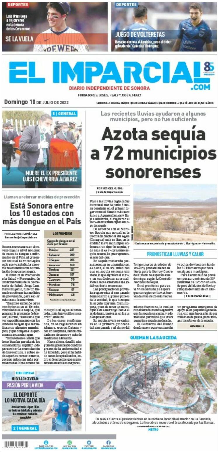 Portada de El Imparcial (M&eacute;xico)