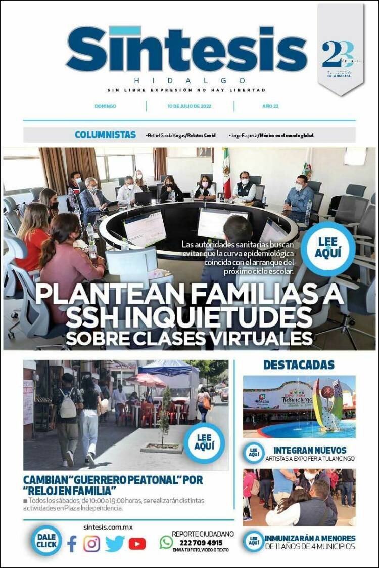 Portada de Sistesis - Hidalgo (M&eacute;xico)