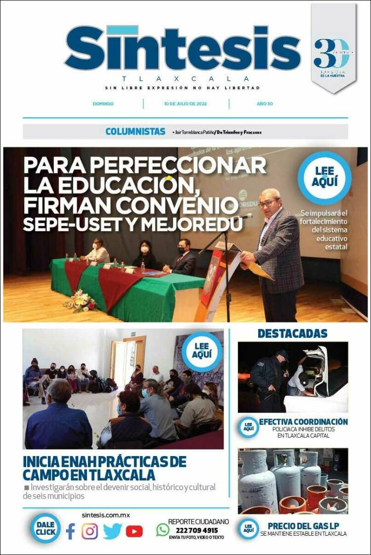 Portada de Síntesis de Tlaxcala (M&eacute;xico)