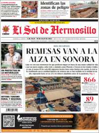 Portada de El Sol de Hermosillo (M&eacute;xico)