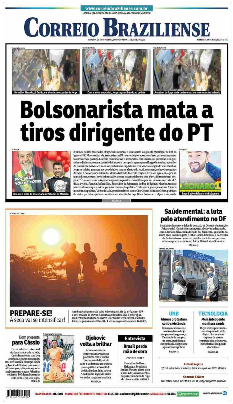 Portada de Correio Braziliense (Brasil)