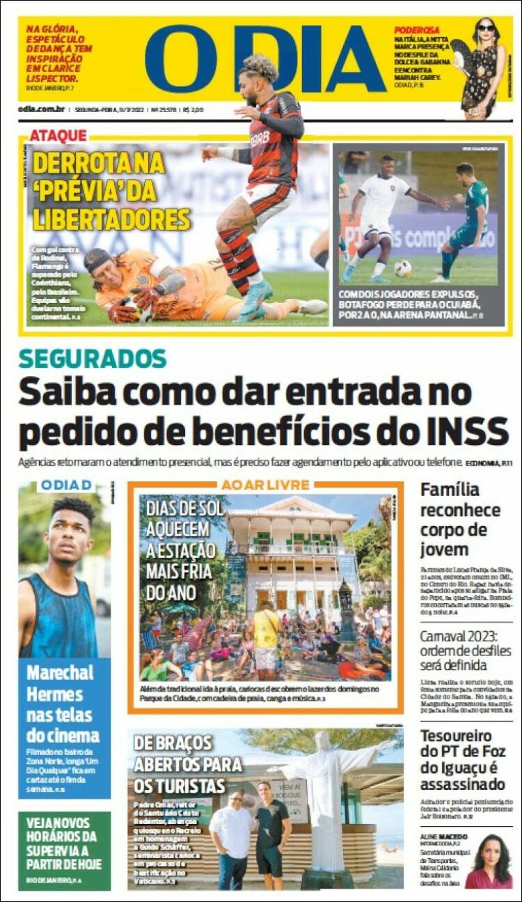 Portada de O Dia (Brasil)