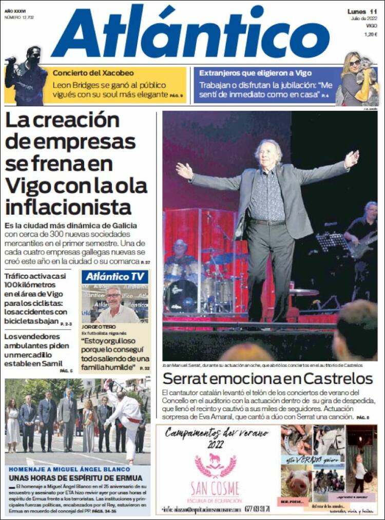 Portada de Atlántico Diario (Spain)