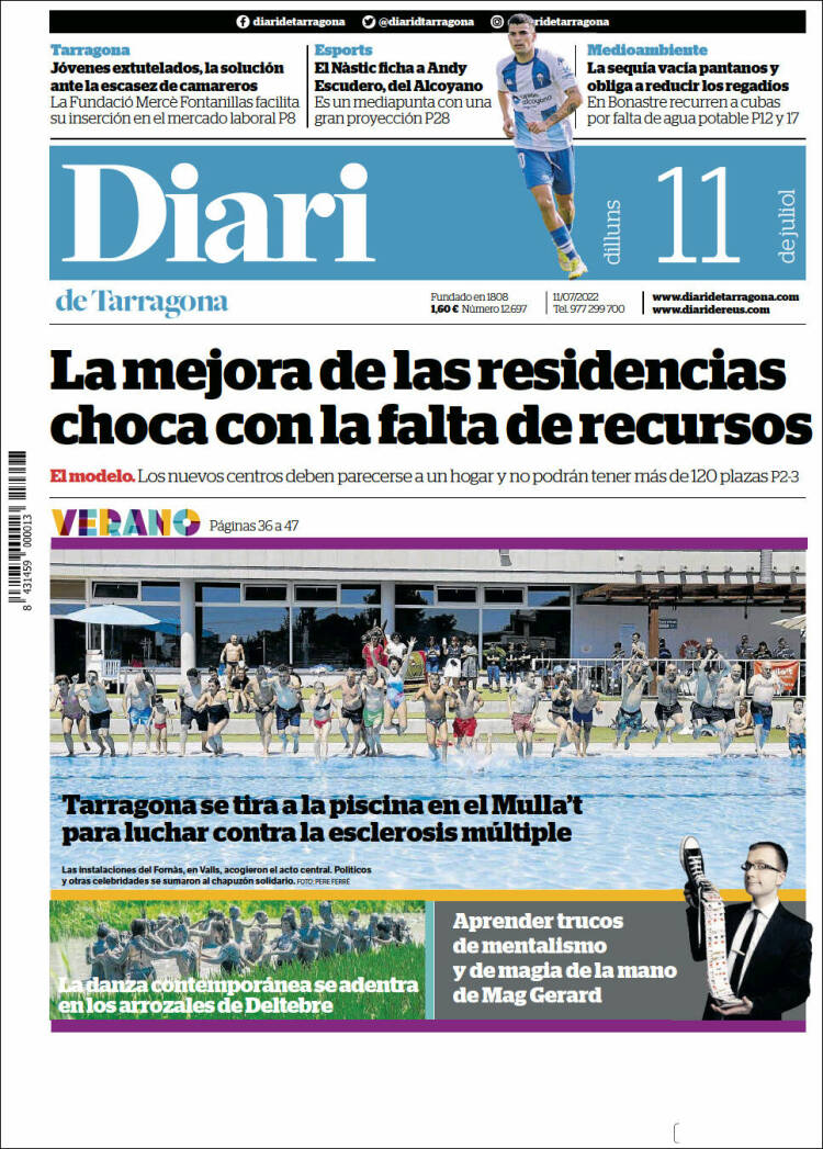 Portada de Diari de Tarragona (Spain)