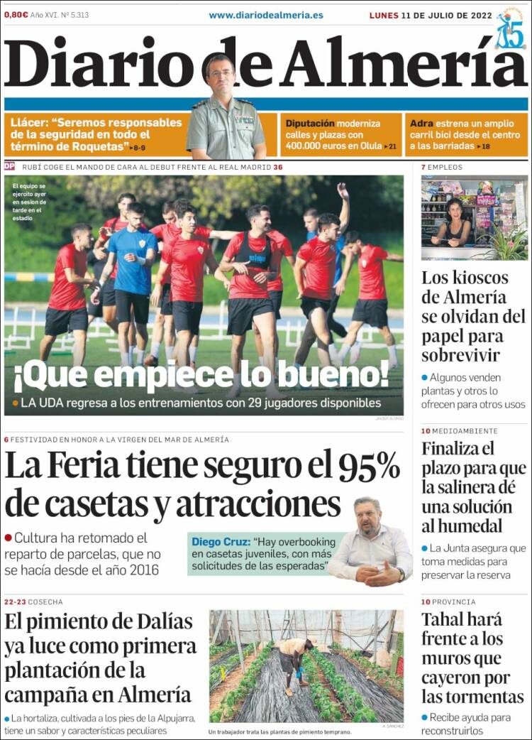 Portada de Diario de Almería (Spain)