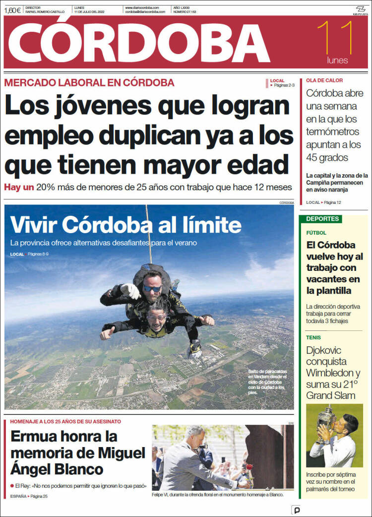 Portada de Diario de Córdoba (Spain)