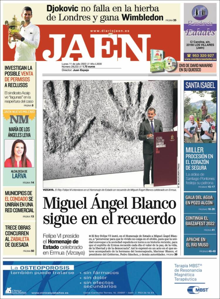 Portada de Diario Jaén (Spain)