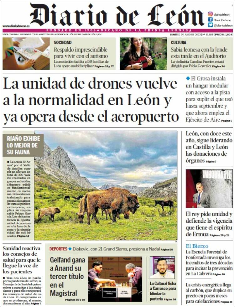 Portada de Diario de León (Spain)