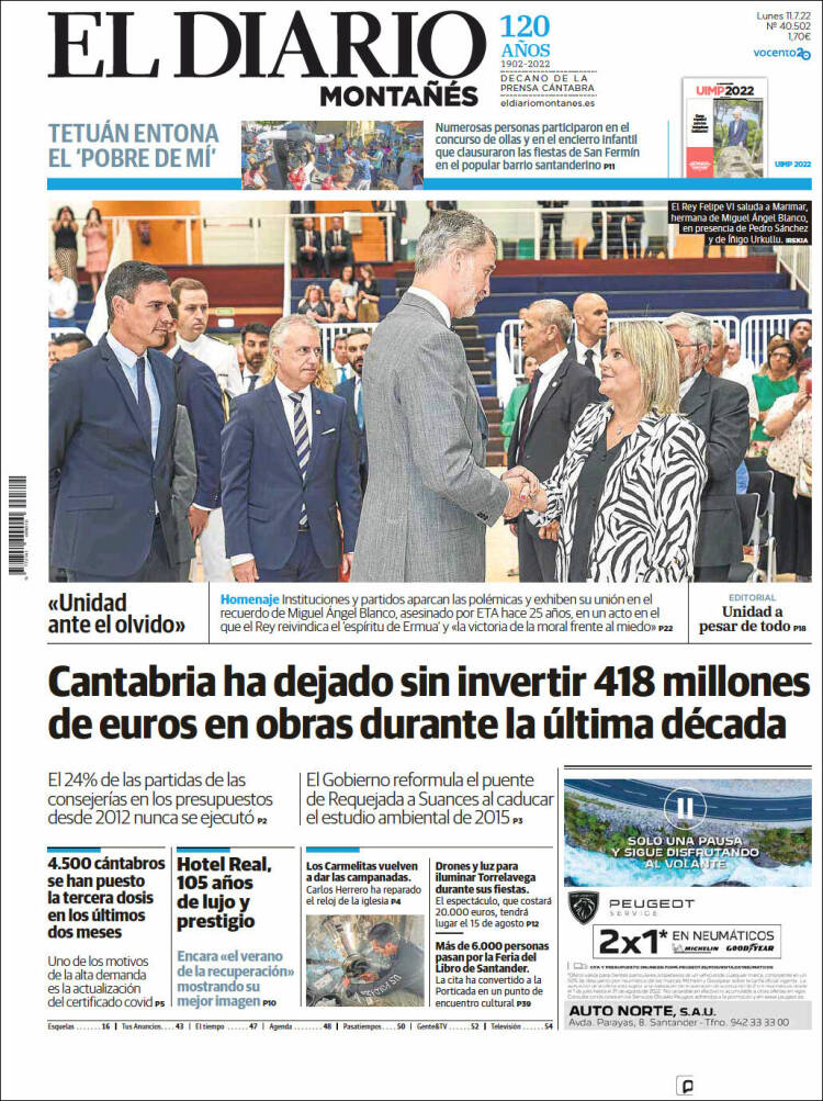 Portada de El Diario Montañés (Spain)