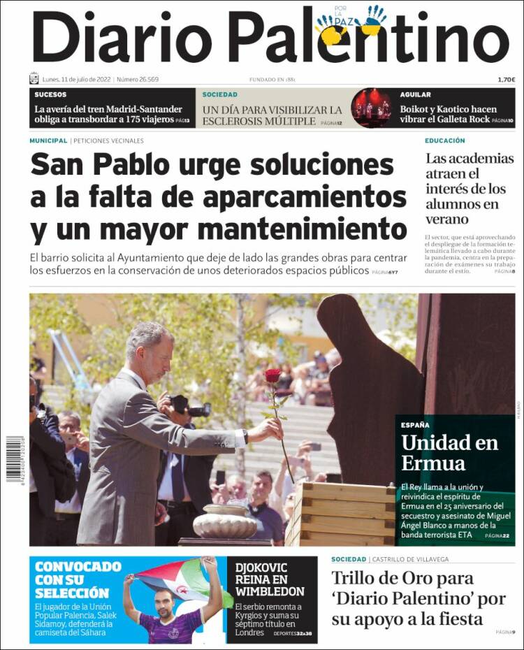 Portada de Diario Palentino (Spain)