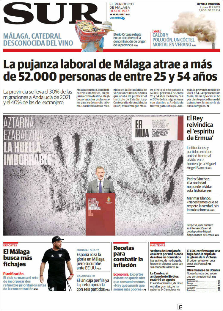 Portada de Diario el Sur (Spain)
