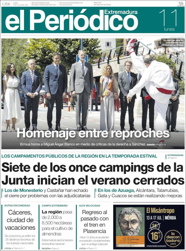 Portada de El Periódico de Extremadura (Spain)