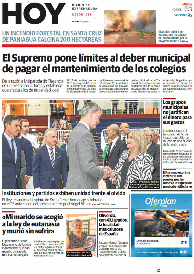 Portada de Hoy - Caceres (Spain)