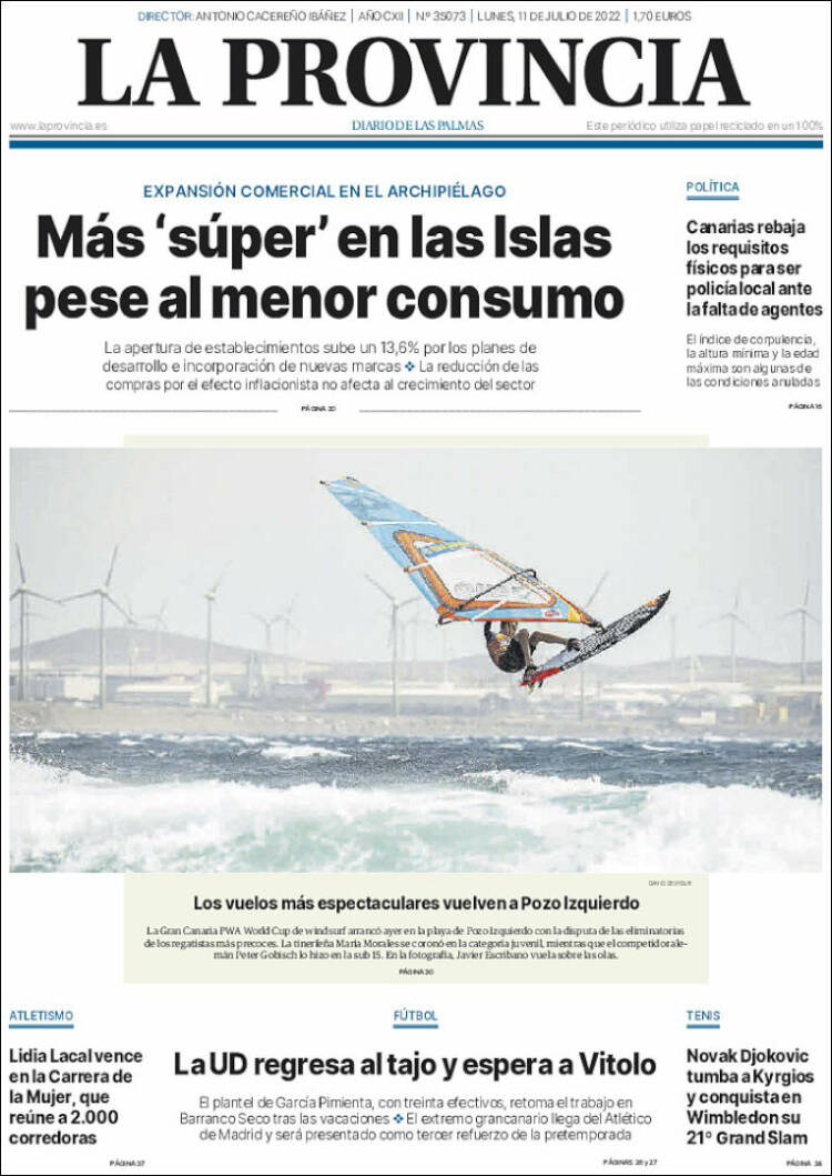 Portada de La Provincia (Spain)