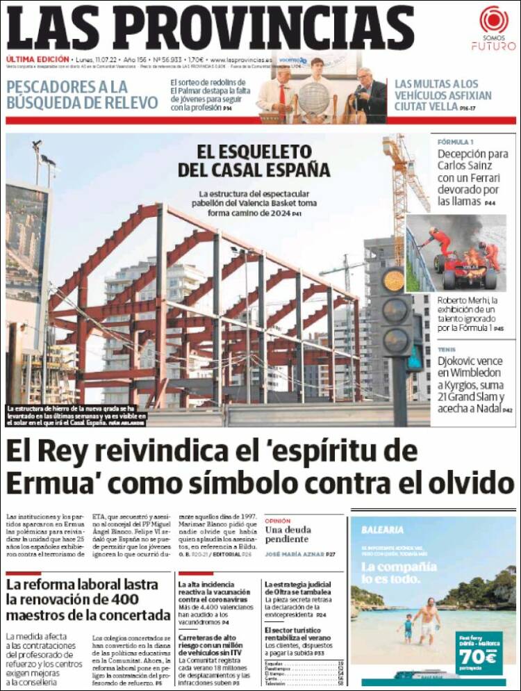 Portada de Las Provincias (Spain)