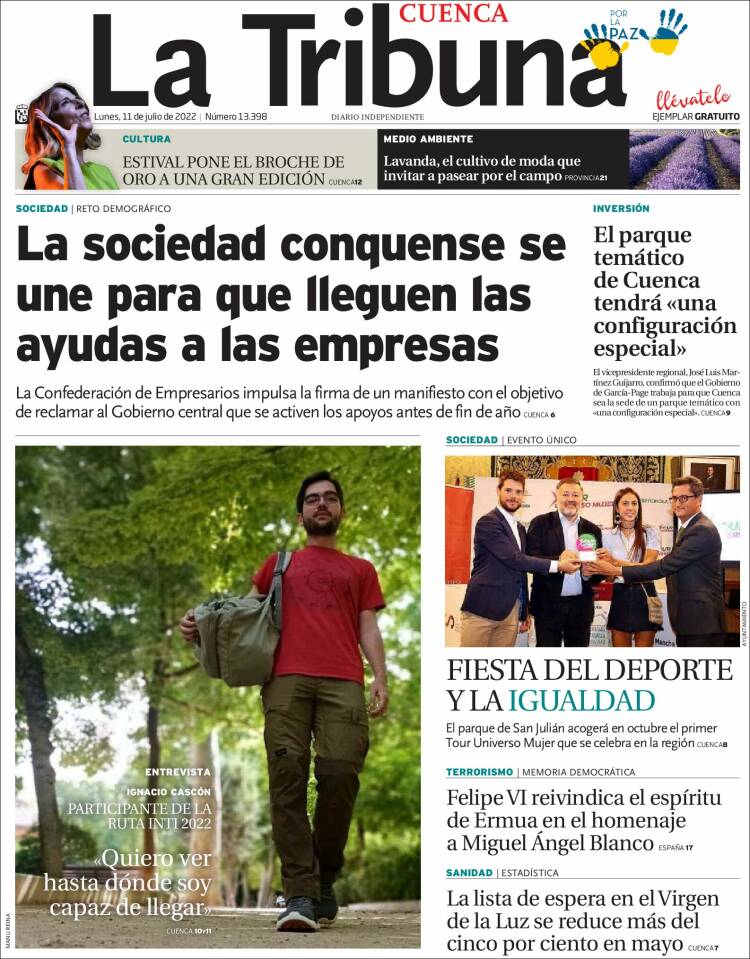 Portada de La Tribuna de Cuenca (Spain)