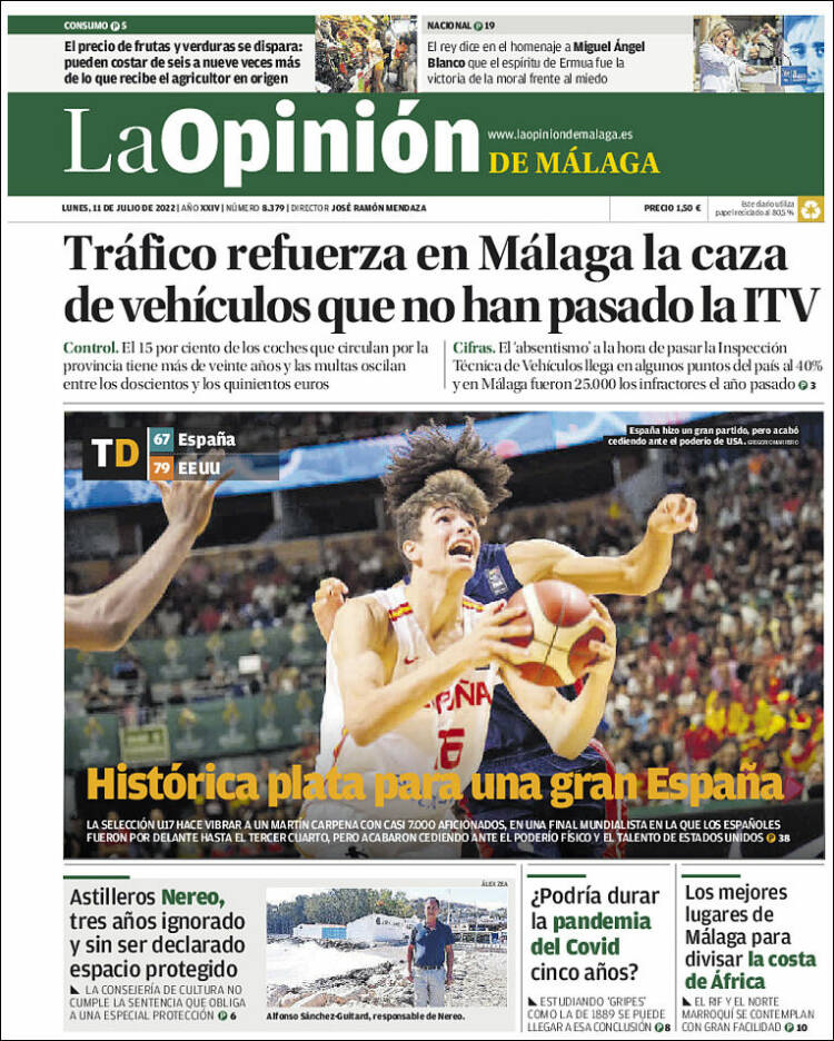 Portada de La Opinión de Málaga (Spain)