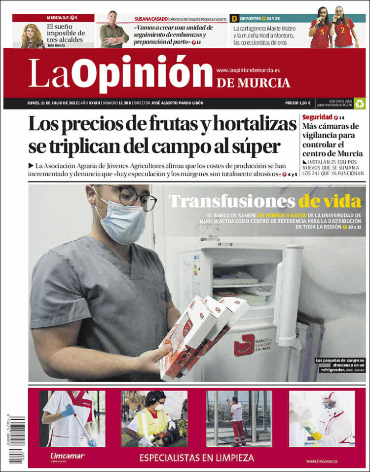 Portada de La Opinión de Murcia (Spain)