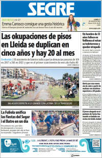 Portada de Segre  (Spain)